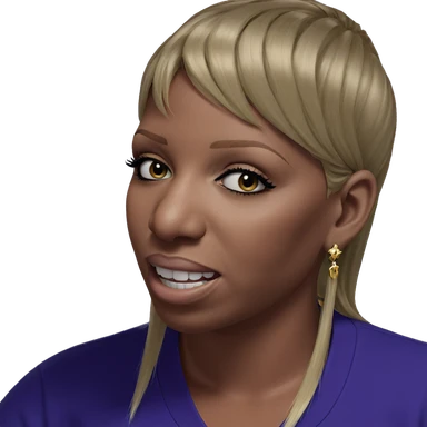 blonde girl with earrings meme sticker