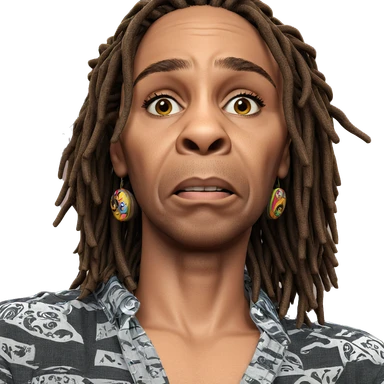 brown haired dreadlocked boy portrait sticker