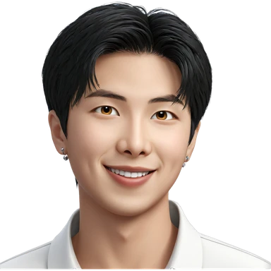 smiling boy with earrings sticker