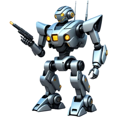 Futuristic technological modern cyberpunk mecha robot sticker