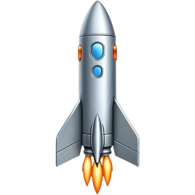 Futuristic technological rocket sticker