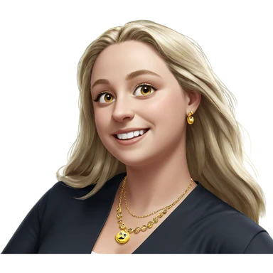 smiling girl with jewelry sticker