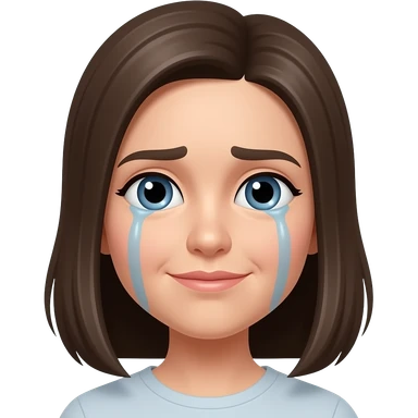 Cara sonrojada con los ojos chuecos y distorsionada sticker