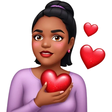 Is in love with a heart and glitter sticker