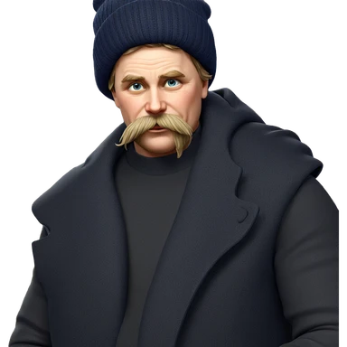 boy in hat with beard sticker