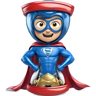 superhero with a playful grin sticker