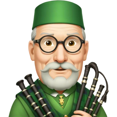 Green Bagpiper sticker