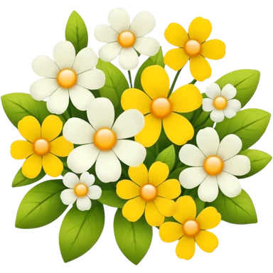 Yellow and white flowers  sticker