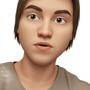 boy with brown hair indoors sticker