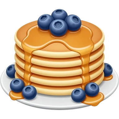 Pancakes with bluberries and maple syrup sticker
