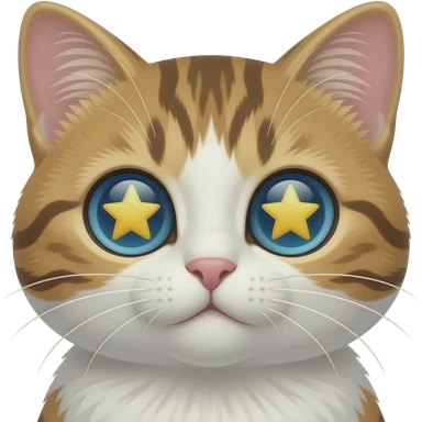 cat with star eyes sticker