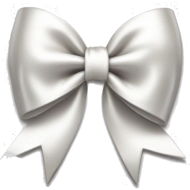 white satin bow sticker