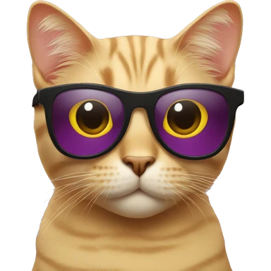 Cat with sunglasses sticker