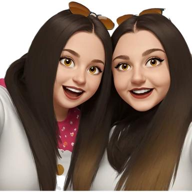 happy girls with sunglasses sticker