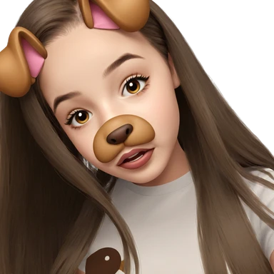 girl with dog ears sticker