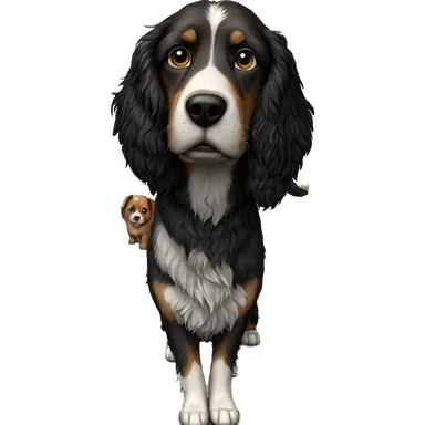 dog sitting on chair sticker