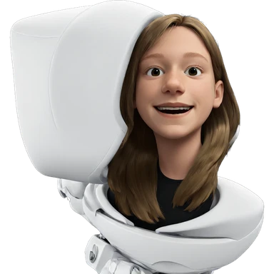 smiling astronaut on black background sticker