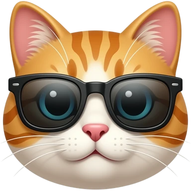 Cat with sunglasses sticker