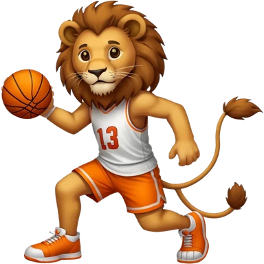 Lion playing basketball  sticker