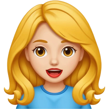 Una chica haciendo lengua de señas pelinegra con el cabello ondulado sticker