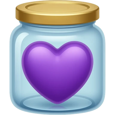Purple heart on a jar  sticker