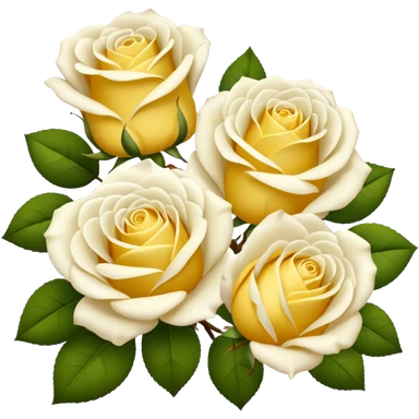 Yellow and white roses  sticker