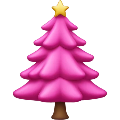 Pink Christmas tree sticker