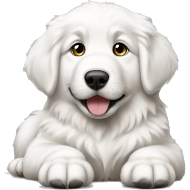 Great Pyrenees puppy laying sticker