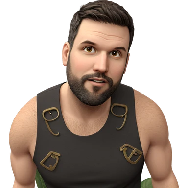 handsome man with beard sticker