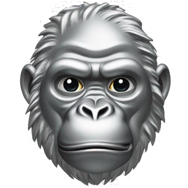 Gorilla made of platinum metal sticker