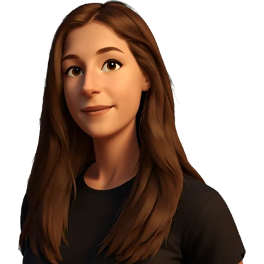 smiling girl with brown hair sticker