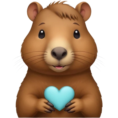 Capibara tierno enamorado sticker