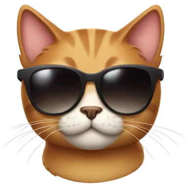 Cat with sunglasses sticker