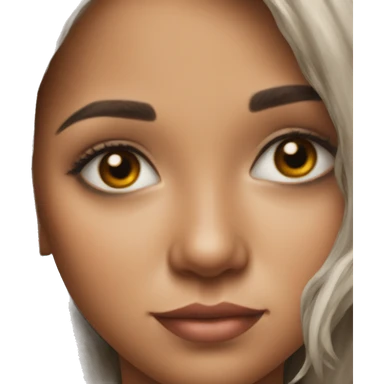 brown eyed girl portrait close up sticker