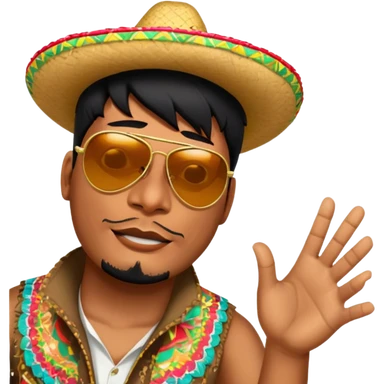 Fiestero with Sombrero sticker