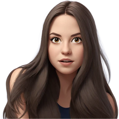 brown haired girl portrait sticker