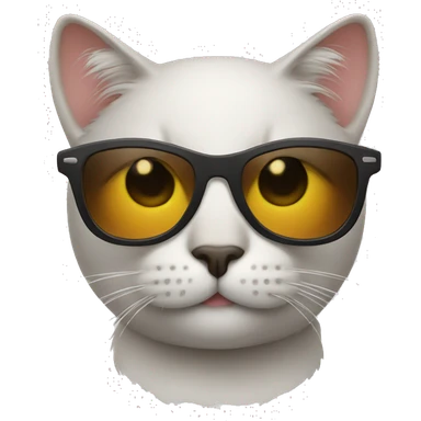 Cat with sunglasses sticker