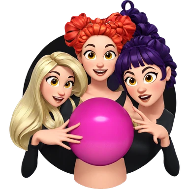 colorful girls with bright smiles sticker