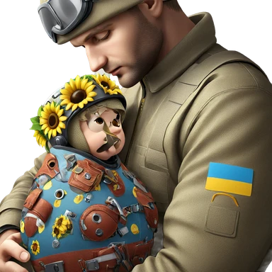 baby pilot with sunflower helmet sticker