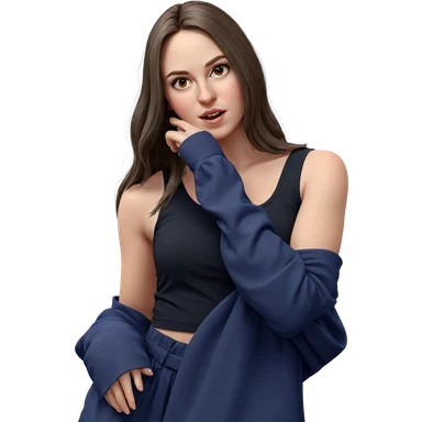 realistic portrait of girl sticker