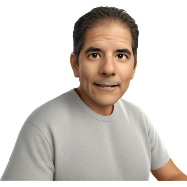 smiling boy in white shirt sticker