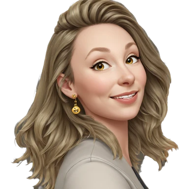 smiling girl with earrings sticker