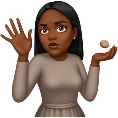 She throws a stone at someone but she’s hungry sticker