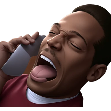 bald boy with closed eyes sticker