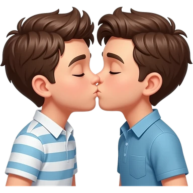 Unos chicos besandose sticker