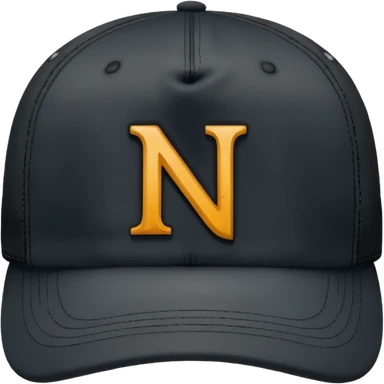a black cap with the initials "N" and "Y"  sticker