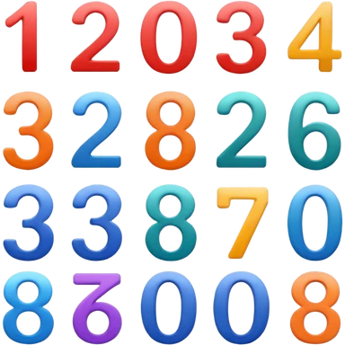 All numbers sticker