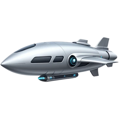 Futuristic technological air ship sticker
