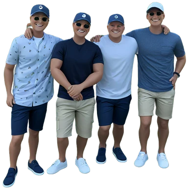 boys enjoying summer day sticker