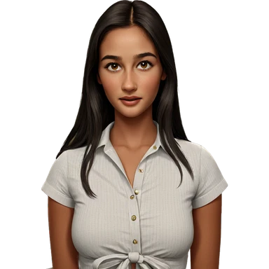 realistic portrait of girl sticker